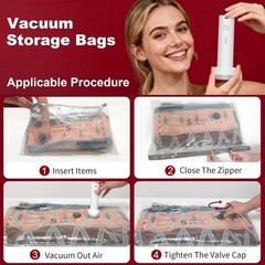 Rechargeable Wireless Pump Travel Storage Bags Set, 9 Pack (9S) Portable Space