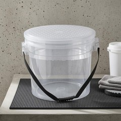 Car Wash Pail Transparent Cleaning Supplies Round Shape