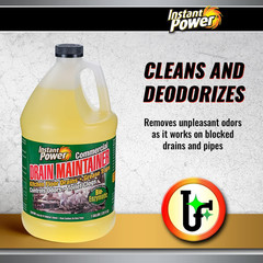 Instant Power Commercial Drain Maintainer – Liquid Enzyme Clog Remover, Cleans a