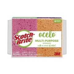 3M 7274FD 4.7″ x 3″ 0.6″ Thick Vibrant Color Sponges – Assorted (4/Pack) New