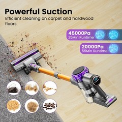 Uml0 S3P Cordless Vacuum Cleaner 45Kpa Powerful Suction Vacuum Cleaners For