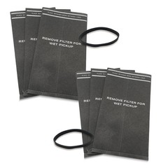 S SMILEFIL 6 Pack 9-38737 Dust Cloth Filter Bag Wet Dry Vacuum 6 Pcs, Gray
