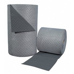Brady Ht15 Sorbent Roll, 23 Gal, 15 In X 150 Ft, Universal, Gray, Polypropylene