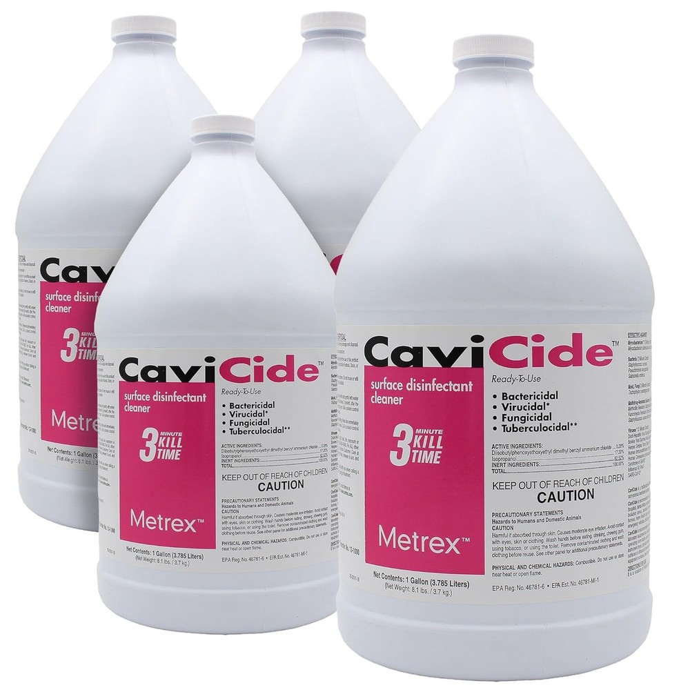 4 Case Metrex CaviCide Surface Cleaner 13-1000 Medical Devices Cleaning 1 Gallon