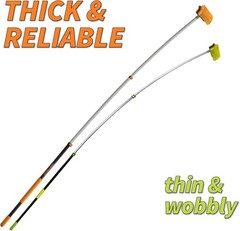 30FT House Cleaning Brush Set with 5-24FT Extension Pole, Window Squeegee,