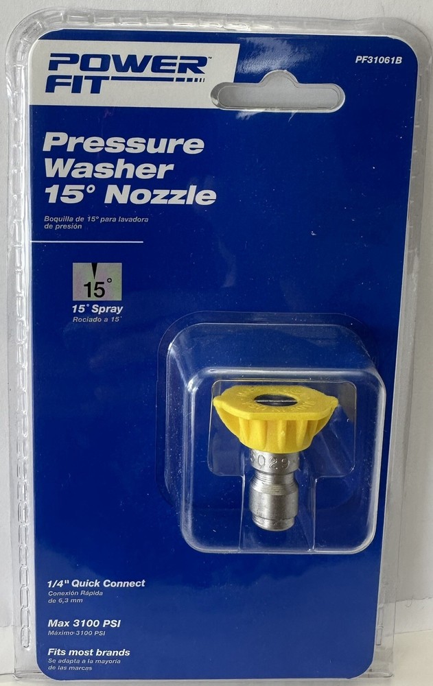 PowerFit Pressure Washer 15 Degree Nozzle 15-Degree PF31061B for Gas Washers