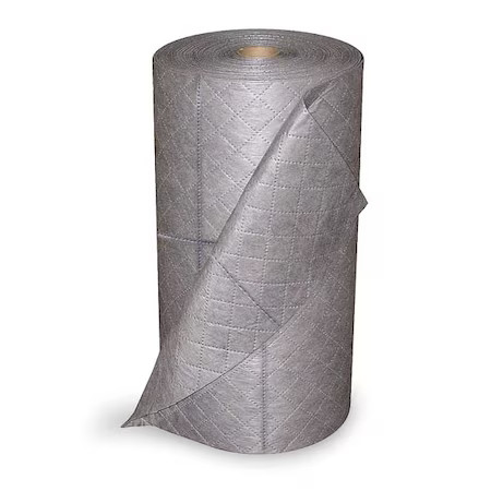 Oil-Dri L90540 Sorbent Roll, 44 Gal, 30 In X 150 Ft, Universal, Gray,