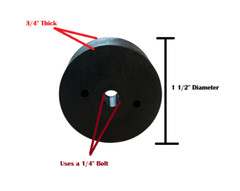 2 Pack Of Pressure Washer Rubber Foot Pads 1 1/2″ Diameter 3/4″ Height 1/4″ Hole