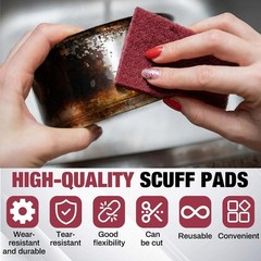 30 ft x 6 in Fine neral pose Scuff Pads 7447 Roll Lar Maroon
