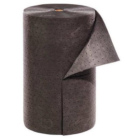 Pig Mat202-01 Sorbent Roll, 32 Gal, 24 In X 150 Ft, Universal, Gray,