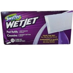 Swiffer WetJet Pad Refills 12 Count White All In One Power Mop Replacement Pads