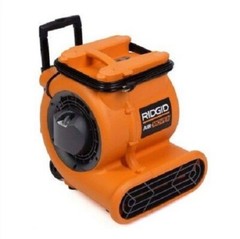 RIDGID 3-Speed Blower Fan Air Mover with Collapsible Handle and Rear Wheels