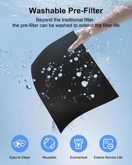 Air Purifiers for Home Large Room 2200 Ft² with Washable Filters, MOOKA H13