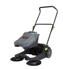 VEVOR Walk-behind Hand Push Floor Sweeper 25.6″ Width 5 Gallon Waste Container