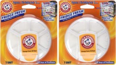 2 Pack Arm & Hammer Fridge Fresh Baking Soda Refrigerator Air Filter, Unscented