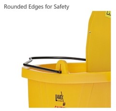 35 Qt. Janitor Mop Bucket & Down Press Wringer Commercial Yellow
