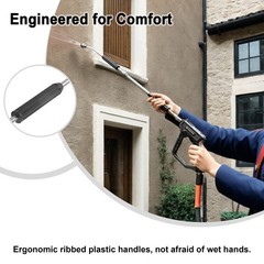 Raincovo Pressure Washer Extension Wand, Anti-Slip Grip Power Black