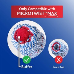 O-Cedar MicroTwist MAX Twist Mop Head Replacement | Machine Washable | Reusab…
