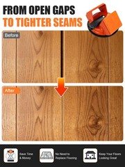 Floor Gap Fixer Tool for Laminate & Vinyl Flooring, 120 mm Orange