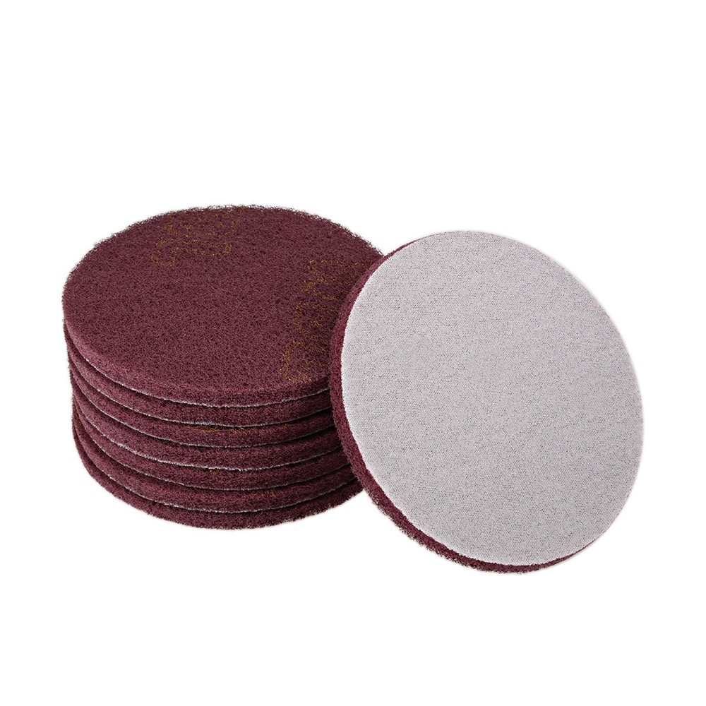 8pcs 5″ Scrubber Scouring Pads Drill Scuffing Disc Hoop and Loop Surface