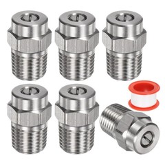 40° Surface Cleaner Tips 1/4″ NPT Stainless Steel Cleaner Pressure Nozzles 6 Pac