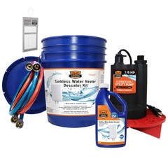 Chromex Tankless Water Heater Flush Kit with NSF 1 Quart, blue,black