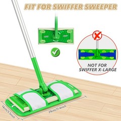 Reusable Mop Pads Compatible with Swiffer Sweeper Mops: 3 Pack, Green