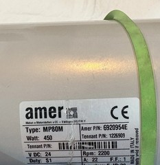 Tennant 1226909 Motor assembly, 24vdc. For T300 & SS300 Orbital scrubber.