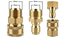 MIZORLIE Pressure Washer Adapter Set,M22-15mm Male 1, Yellow M22-15mm
