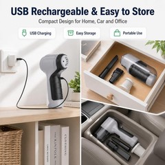 Cordless Handheld Vacuum Cleaner, Portable Rechargeable Mini Vacuum, Black