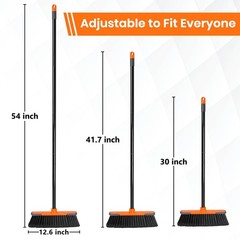 Treelen 4 Pk Soft Bristle Push Brooms For Sweeping Indoor/Outdoor Heavy Duty