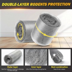 Steel Wool Mice Control – 3 Pack 2.75 in x 11.5 Ft Steel Wool & 1 Pack 5 in x…
