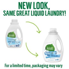 Seventh Generation Liquid Laundry Detergent 50 Fl Oz (Pack of 1), Clear
