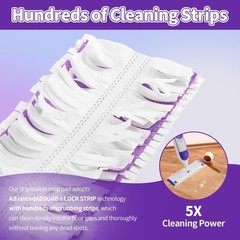 ZHAYAO 10 Pack Disposable Power Mop Pads for Swiffer White Violet 10