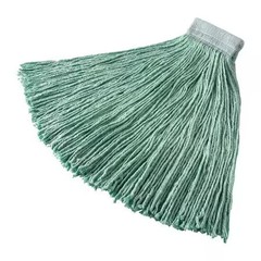 Rubbermaid Commercial Fgf13700gr00 5 In String Wet Mop, 28 Oz Dry Wt, Clamp On