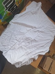 RECYCLED WHITE SHEET RAGS 23.5# MACHINE COMPRESSED DISPENSER BOX LOW LINT