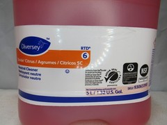 DIVERSEY DVO93063390 Neutral Cleaner, Stride Citrus, 1.32 Gallon, Orange G32K