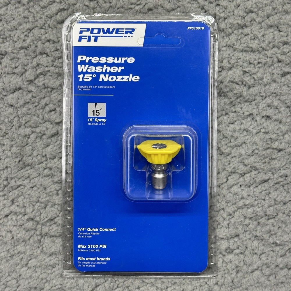 NIP PowerFit Pressure Washer 15 Degree Nozzle 15-Degree PF31061B for Gas Washers