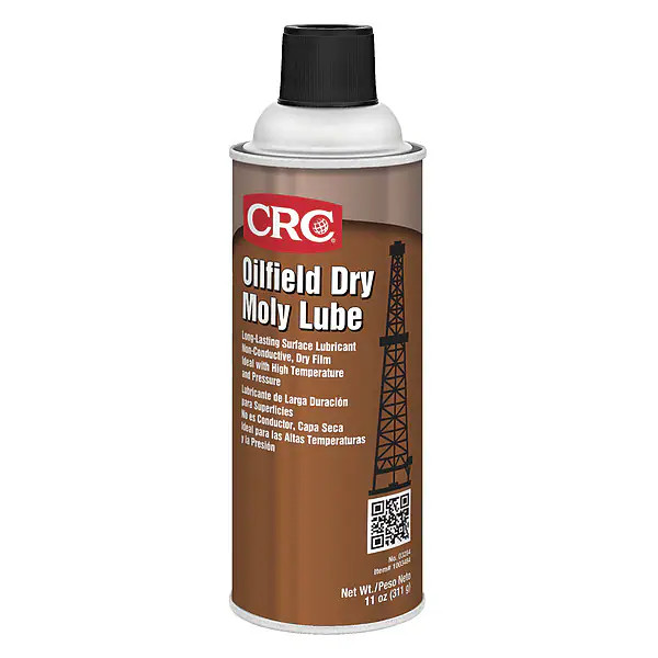 Crc Oilfield Dry Molylube, Dry Film Lubricant, 11 oz, Aerosol Can, Molybdenum,