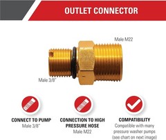 Simpson Cleaning 7106686 Outlet Connector for Gas Powered Pressure Gold