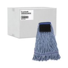 Boardwalk 902BL Loop-End Mop Head with Scrub Pad – Medium, Blue (12/Carton) New