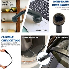 For Miele 35mm Vacuum Attachment Kit compatible with C1 C2 C3, Black