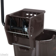Industrial Janitorial Brown 35 Quart Mop Bucket & Wringer Combo + $5 bonus