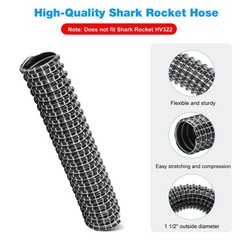 Motorized Lower Nozzle Hose Replacement Shark 6 inches x 1.25 inches, Black