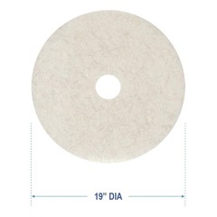 Boardwalk Bwk4019Nat Ultra High-Speed Natural Hair Floor Pads 19 Diameter White