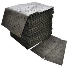 Spilfyter Gff-75 Sorbent Pad, 36 Gal, 16 In X 18 In, Universal, Gray, 100 Pk