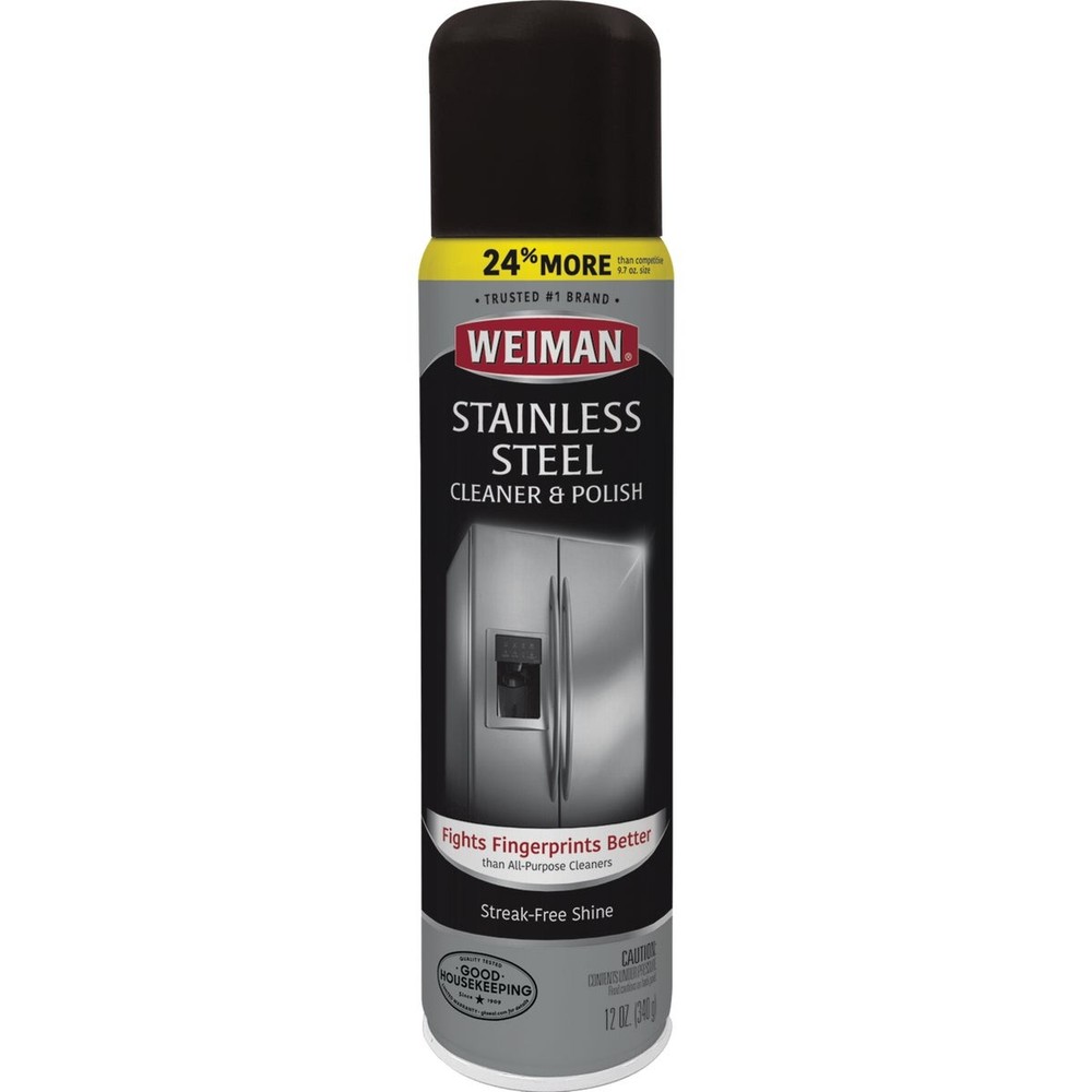 Weiman 12 Oz. Aerosol Stainless Steel Cleaner & Polish 02 Pack of 6 Weiman 02