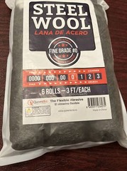Steel Wool – #0 Fine Grade 6 Rolls 3ft/Each Steel Wool Pad Fill Fabric NEW