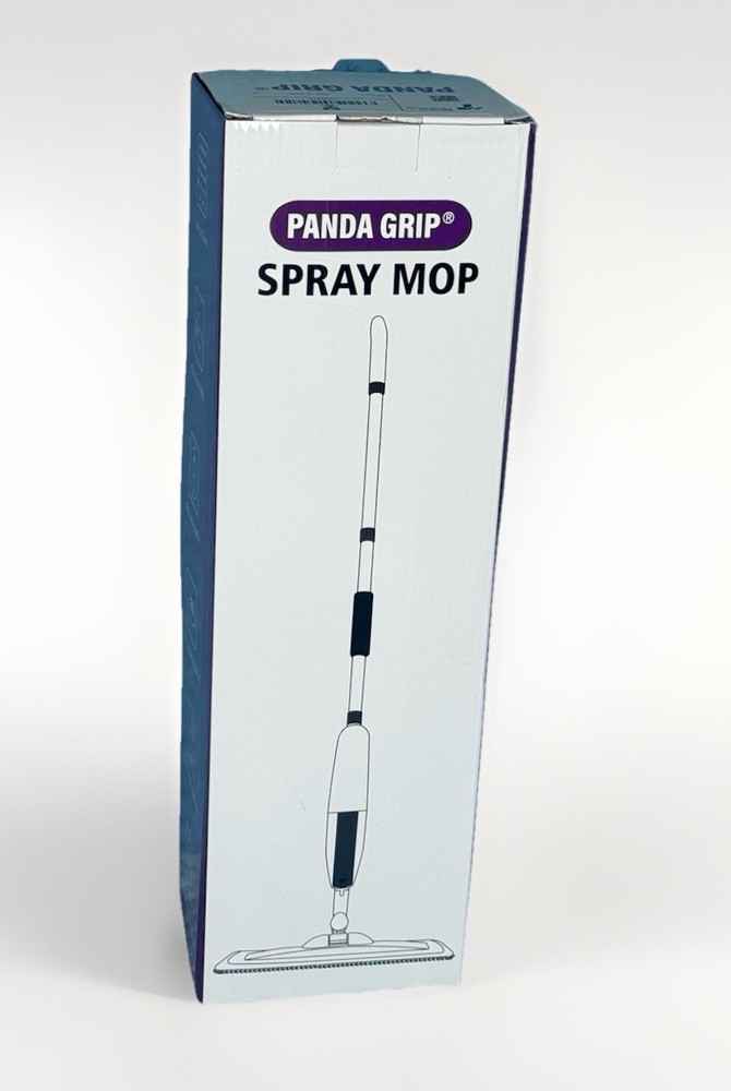 Panda Grip Spray Mop Microfiber Pads Refillable 27oz Bottle Metal Handle 58.3″