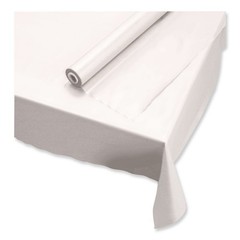 Hoffmaster 113000 40″ x 100′ Plastic Roll Tablecover – White (1-Roll) New